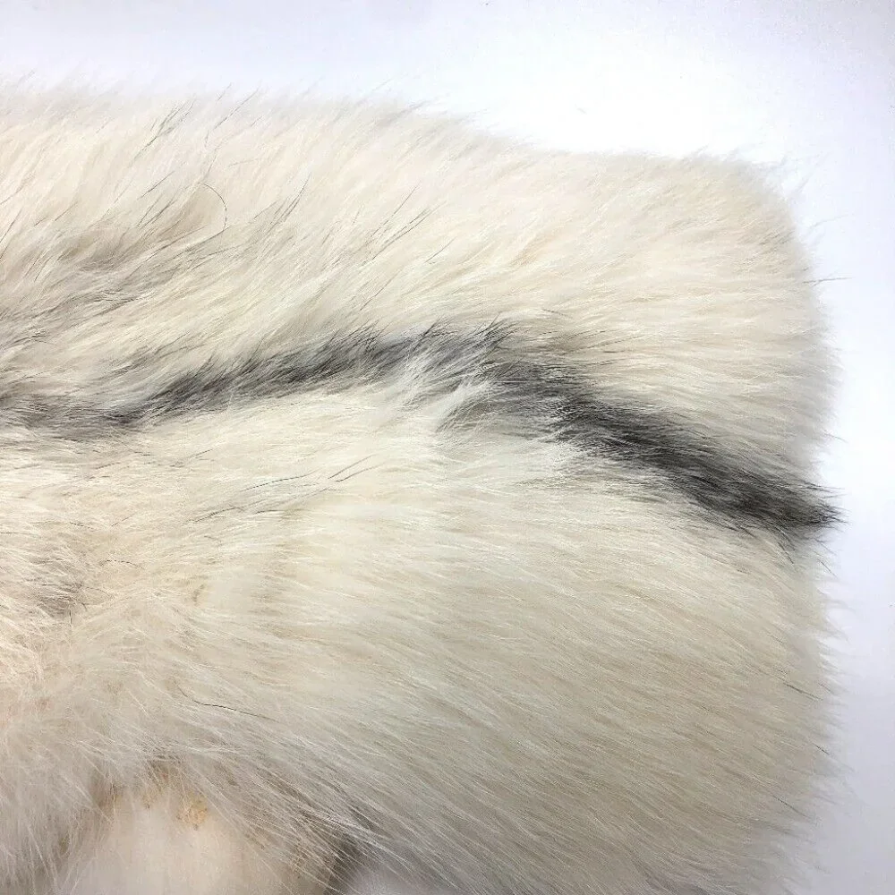 Authentic Dior 86FUR250I820 heart fur Scarf Nylon White/Red/Black